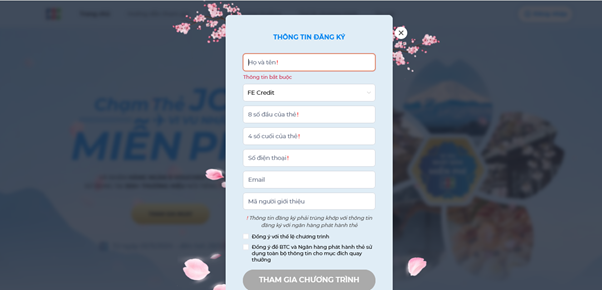 Nhập thông tin cần đăng ký