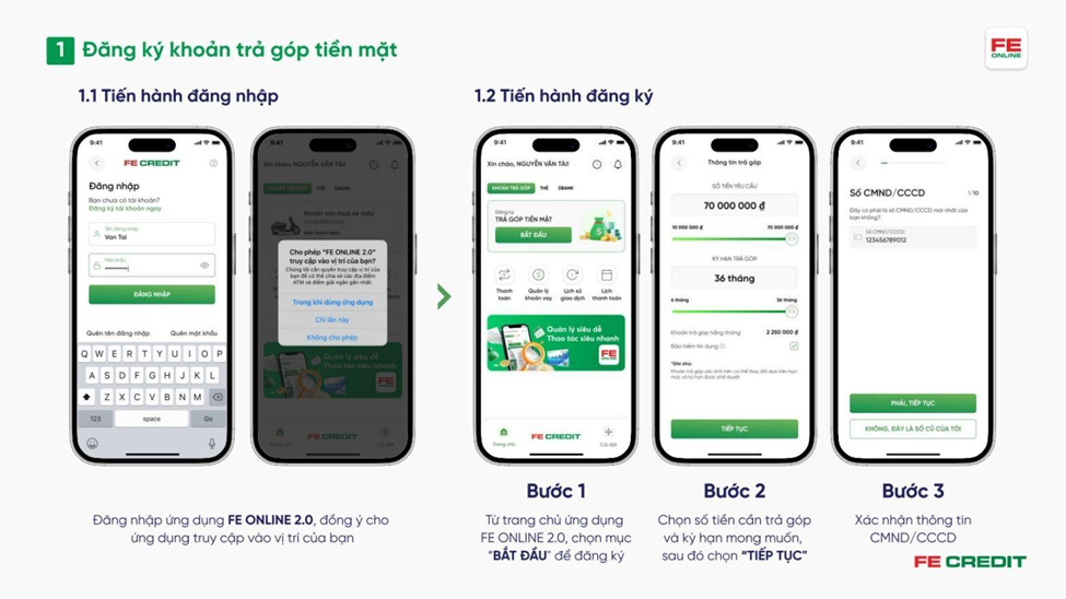 Hướng dẫn đăng ký vay trên FE ONLINE
