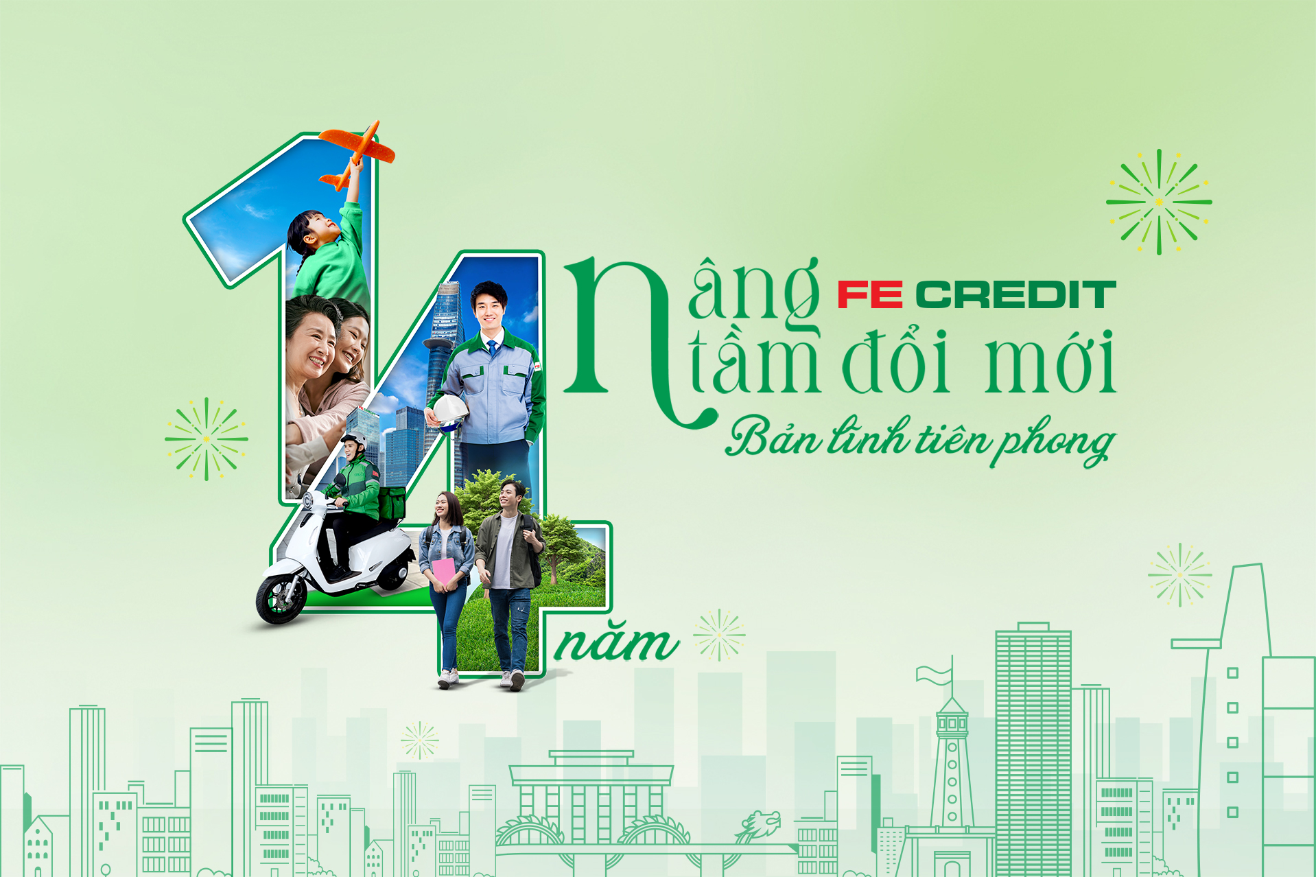 Xuyên suốt 14 năm tiên phong, FE CREDIT mở ra triệu cơ hội hiện thực hóa ước mơ cho những người dân lao động Việt Nam. (Nguồn ảnh: FE CREDIT)