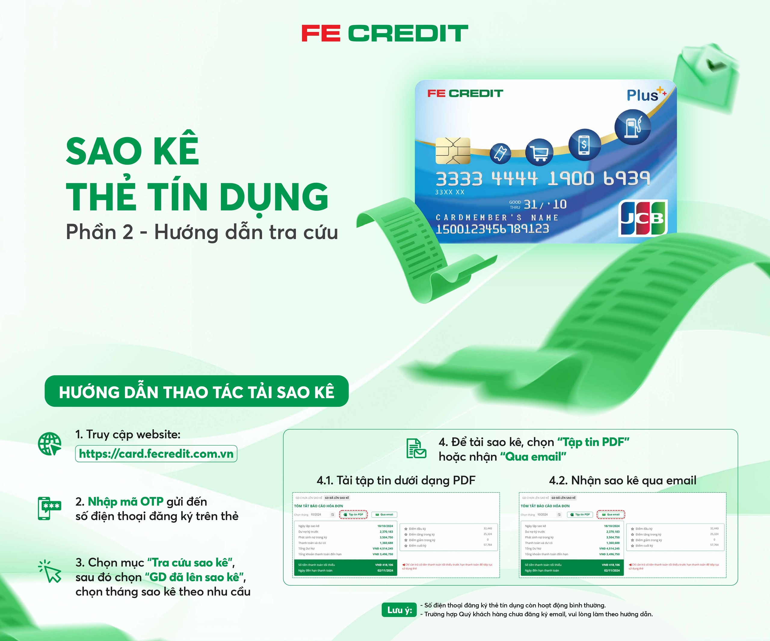 Hướng dẫn tra cứu sao kê thẻ tín dụng