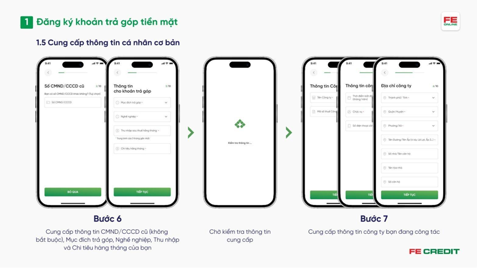 Hướng dẫn đăng ký vay trên ứng dụng FE ONLINE