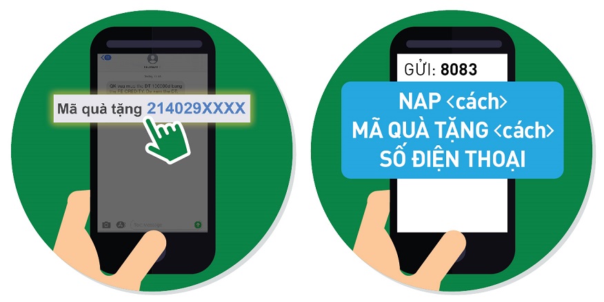 nạp điện thoại qua số điện thoại