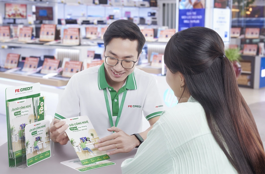Vay mua điện thoại - điện máy qua FE CREDIT