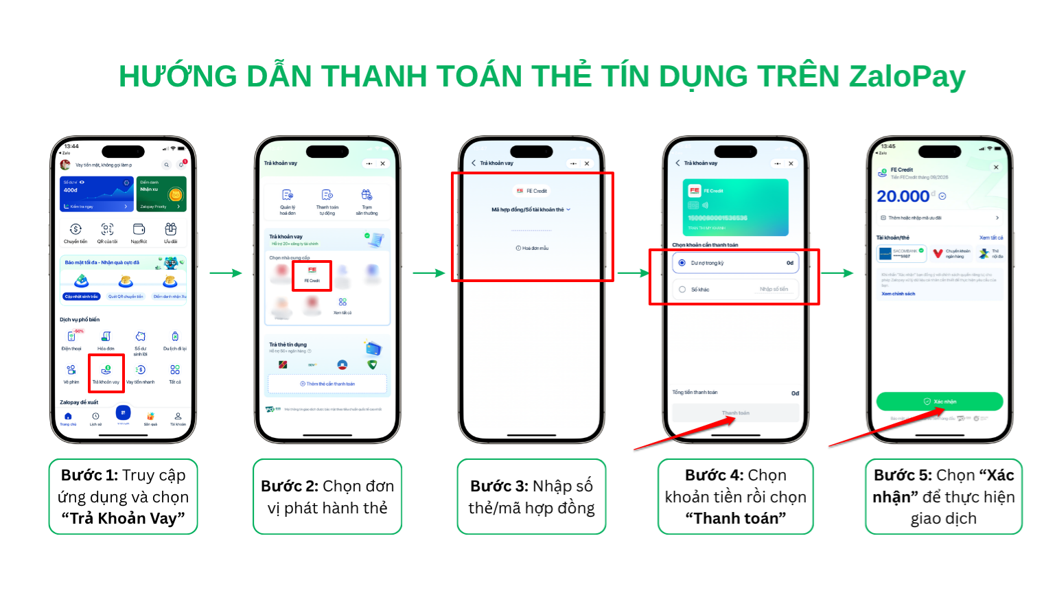 Thanh Toan The Tin Dung Zalopay