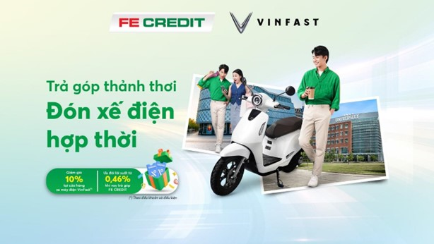 Vay mua xe điện trả góp tại FE CREDIT