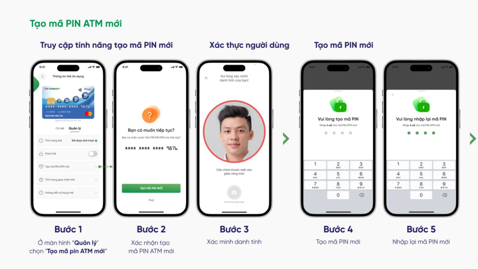 Hướng dẫn tạo mã pin ATM mới