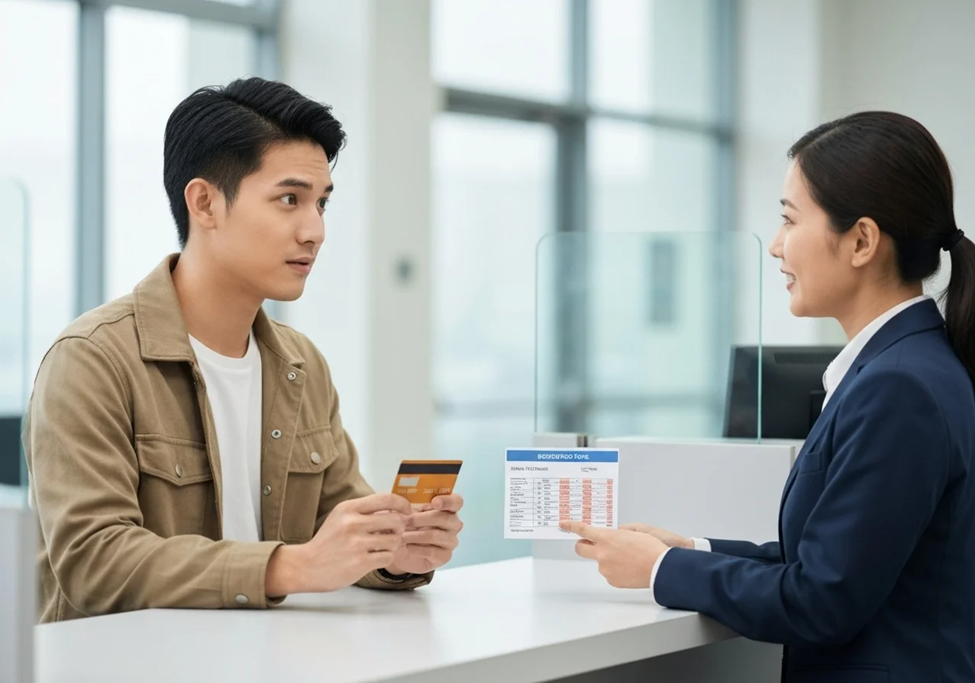Rút tiền thẻ tín dụng trực tiếp tại chi nhánh