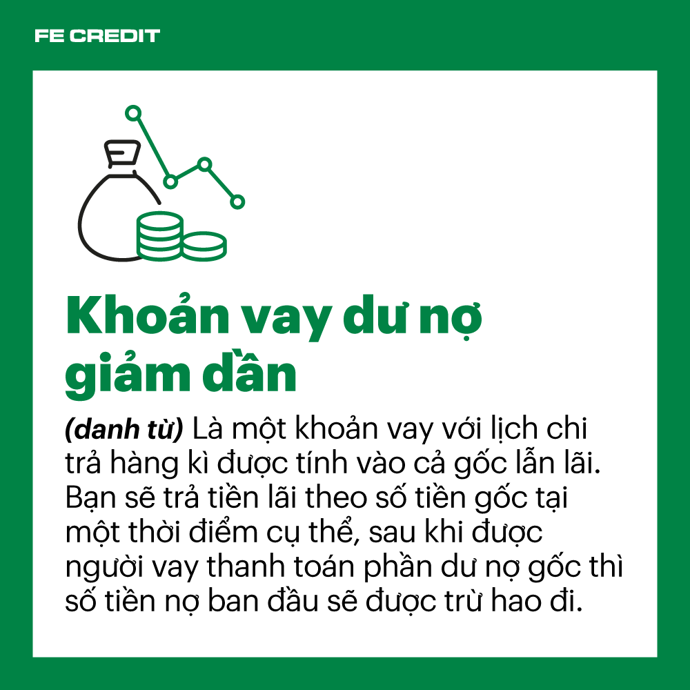 Khoản vay dư nợ giảm dần là gì