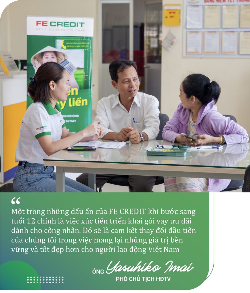 Dấu ấn FE CREDIT 12 tuổi là triển khai gói vay ưu đãi cho công nhân
