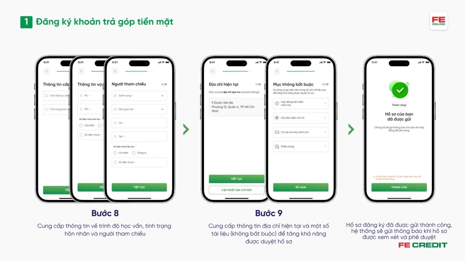 Hướng dẫn đăng ký vay trên ứng dụng FE ONLINE