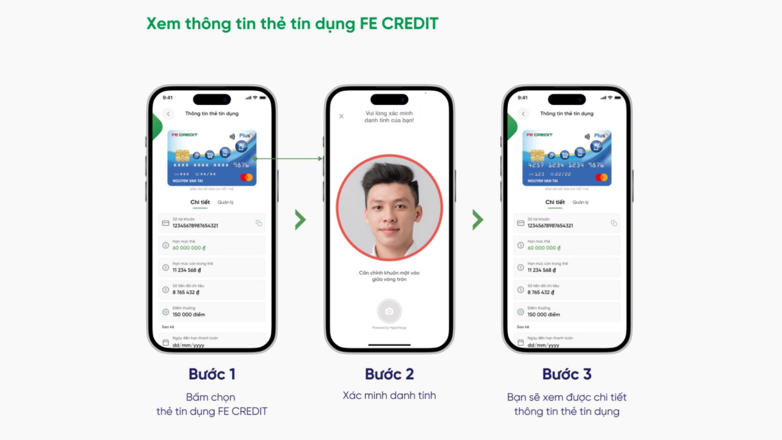 Hướng dẫn xem thông tin thẻ tín dụng FE CREDIT